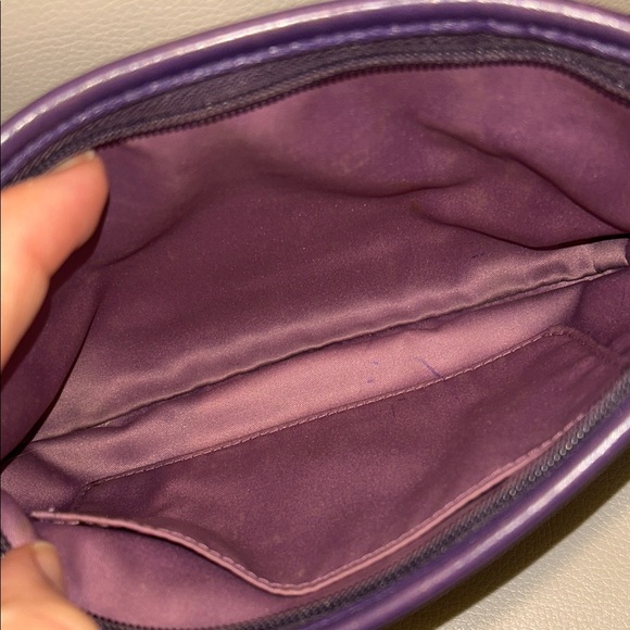Coach Deep Purple Leather Wristlet - Picture 8 of 10